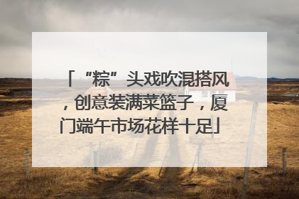“粽”头戏吹混搭风，创意装满菜篮子，厦门端午市场花样十足