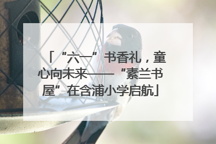 “六一”书香礼，童心向未来——“素兰书屋”在含浦小学启航