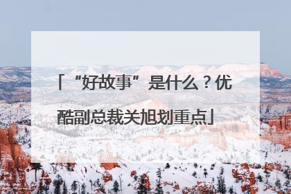 “好故事”是什么？优酷副总裁关旭划重点