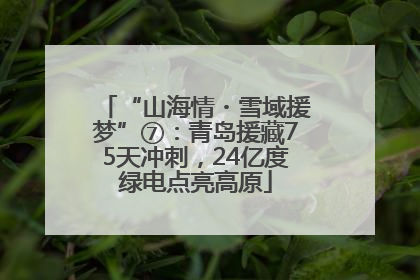 “山海情・雪域援梦”⑦：青岛援藏75天冲刺，24亿度绿电点亮高原