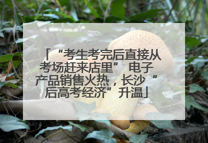 “考生考完后直接从考场赶来店里” 电子产品销售火热，长沙“后高考经济”升温