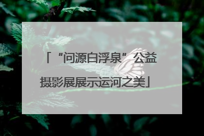 “问源白浮泉”公益摄影展展示运河之美