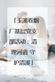 玉溪卷烟厂基层党支部活动：清理河道 守护清溪