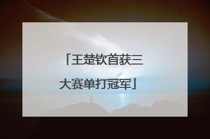 王楚钦首获三大赛单打冠军