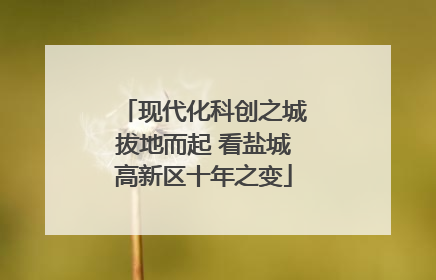 现代化科创之城拔地而起 看盐城高新区十年之变