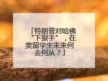 特朗普对哈佛“下狠手”，在美留学生未来何去何从？