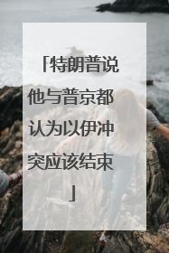 特朗普说他与普京都认为以伊冲突应该结束