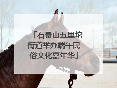 石景山五里坨街道举办端午民俗文化嘉年华