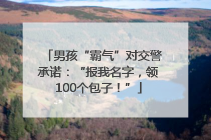男孩“霸气”对交警承诺：“报我名字，领100个包子！”