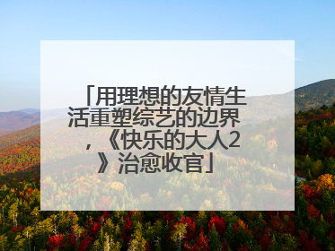 用理想的友情生活重塑综艺的边界，《快乐的大人2》治愈收官