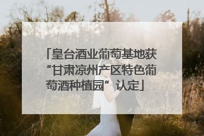 皇台酒业葡萄基地获“甘肃凉州产区特色葡萄酒种植园”认定