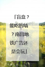 盲盒？能吃的墙？南昌地铁广告还是会玩