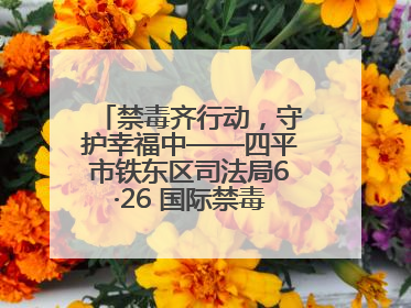 禁毒齐行动，守护幸福中——四平市铁东区司法局6·26 国际禁毒日禁毒宣传活动