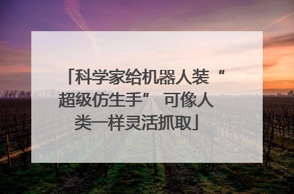科学家给机器人装“超级仿生手” 可像人类一样灵活抓取