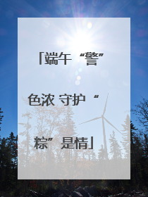 端午“警”色浓 守护“粽”是情