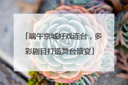 端午京城好戏连台，多彩剧目打造舞台盛宴