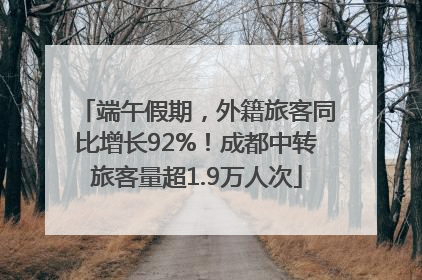 端午假期，外籍旅客同比增长92%！成都中转旅客量超1.9万人次