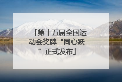 第十五届全国运动会奖牌“同心跃”正式发布