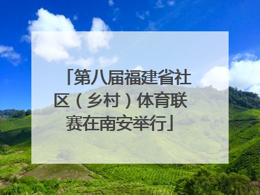 第八届福建省社区（乡村）体育联赛在南安举行