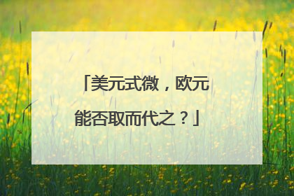 美元式微，欧元能否取而代之？