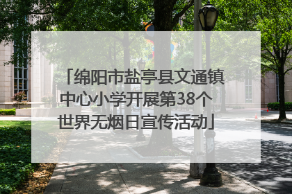 绵阳市盐亭县文通镇中心小学开展第38个世界无烟日宣传活动