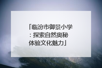 临汾市御景小学：探索自然奥秘 体验文化魅力