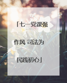 七一党课强作风 司法为民践初心