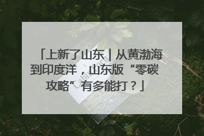 上新了山东｜从黄渤海到印度洋，山东版“零碳攻略”有多能打？