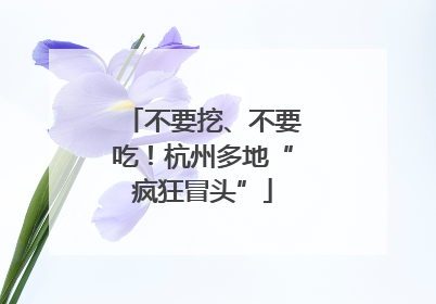 不要挖、不要吃！杭州多地“疯狂冒头”