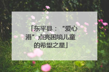 东平县：“爱心港”点亮困境儿童的希望之星