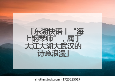 东湖快语丨“海上钢琴师”，属于大江大湖大武汉的诗意浪漫