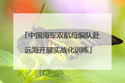 中国海军双航母编队赴远海开展实战化训练