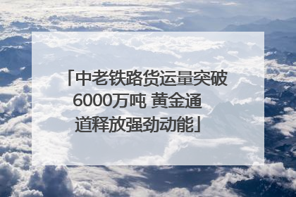 中老铁路货运量突破6000万吨 黄金通道释放强劲动能