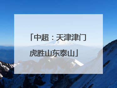 中超：天津津门虎胜山东泰山