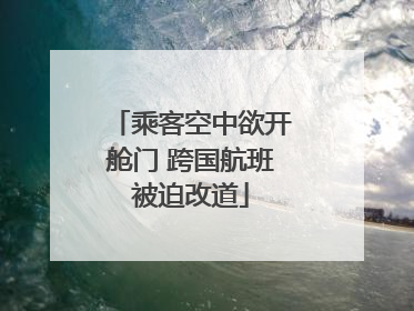 乘客空中欲开舱门 跨国航班被迫改道