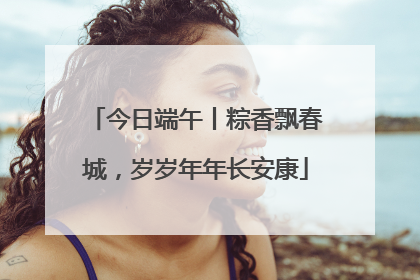 今日端午丨粽香飘春城，岁岁年年长安康