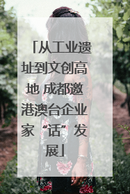 从工业遗址到文创高地 成都邀港澳台企业家“话”发展