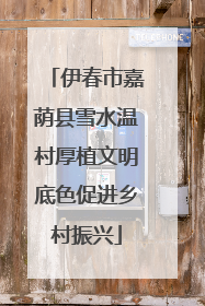 伊春市嘉荫县雪水温村厚植文明底色促进乡村振兴