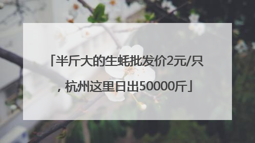 半斤大的生蚝批发价2元/只，杭州这里日出50000斤