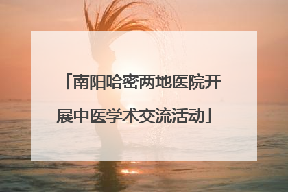 南阳哈密两地医院开展中医学术交流活动