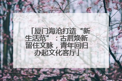 厦门海沧打造“新生活范”：古厝焕新留住文脉，青年回归办起文化客厅