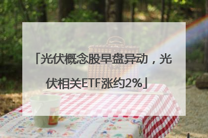 光伏概念股早盘异动，光伏相关ETF涨约2%