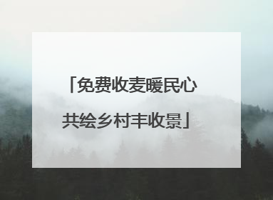 免费收麦暖民心 共绘乡村丰收景