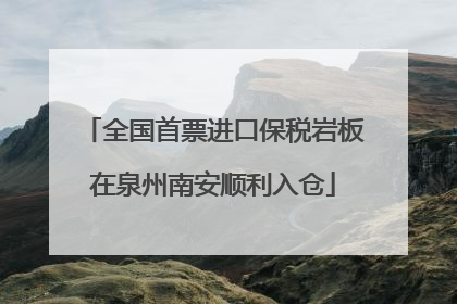 全国首票进口保税岩板在泉州南安顺利入仓