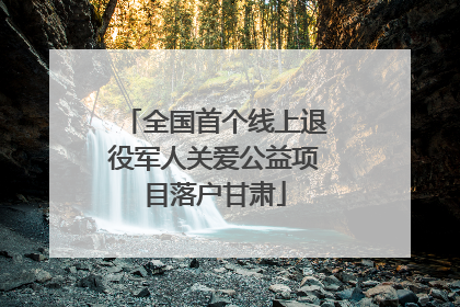 全国首个线上退役军人关爱公益项目落户甘肃
