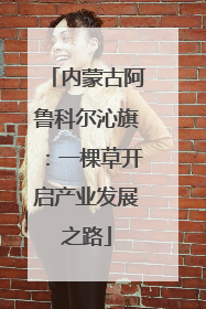 内蒙古阿鲁科尔沁旗：一棵草开启产业发展之路