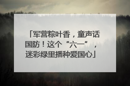 军营粽叶香，童声话国防！这个“六一”，迷彩绿里播种爱国心
