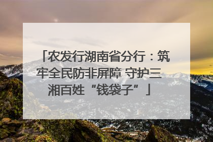 农发行湖南省分行：筑牢全民防非屏障 守护三湘百姓“钱袋子”