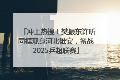 冲上热搜！樊振东许昕同框现身河北雄安，备战2025乒超联赛