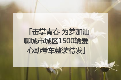 击掌青春 为梦加油 聊城市城区1500辆爱心助考车整装待发
